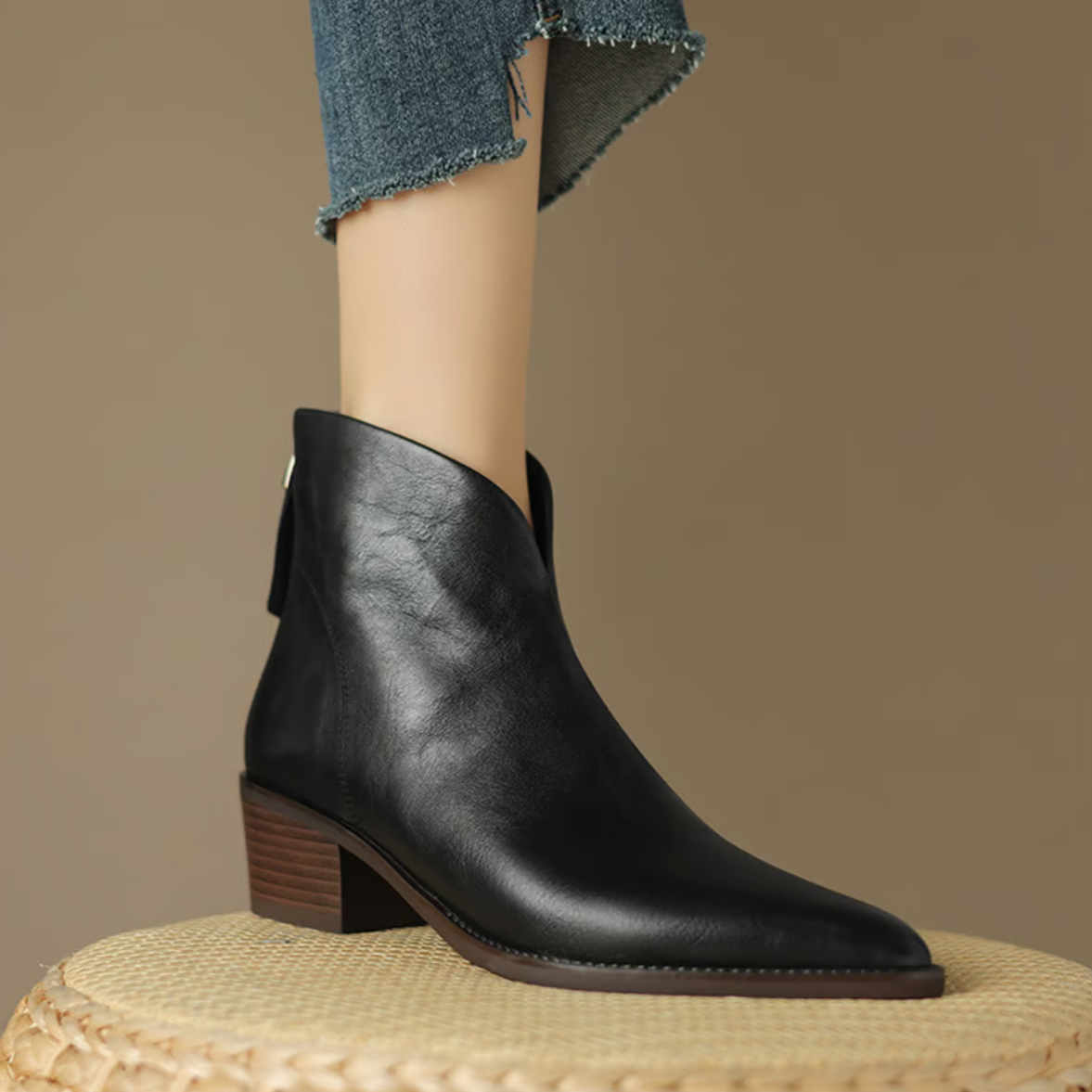 Georgiana – Luxury Low-Heeled Ankle Boots