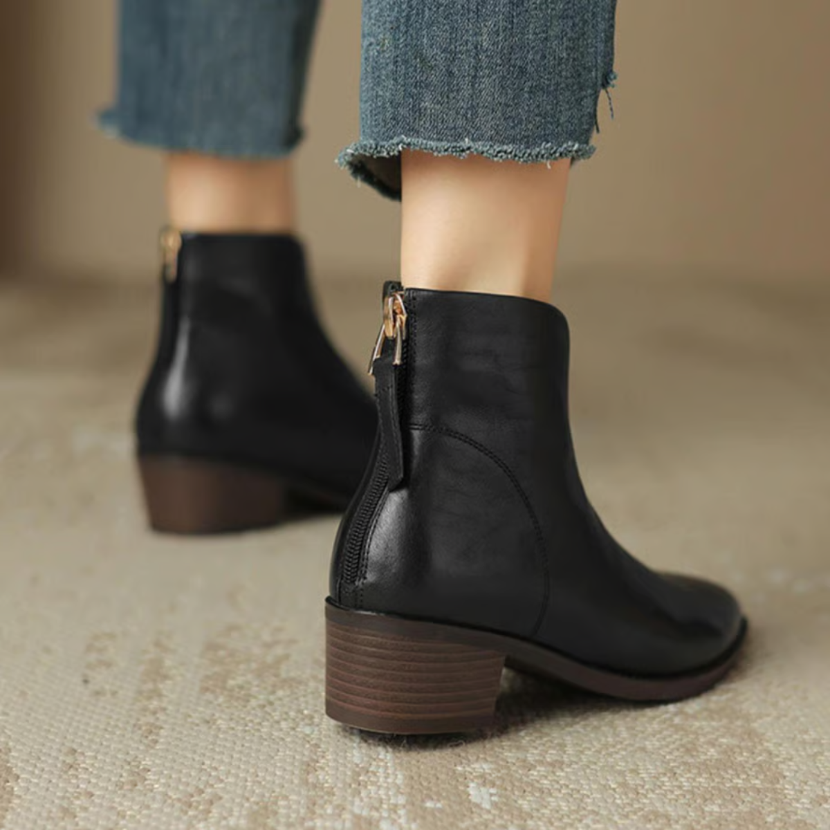 Georgiana – Luxury Low-Heeled Ankle Boots