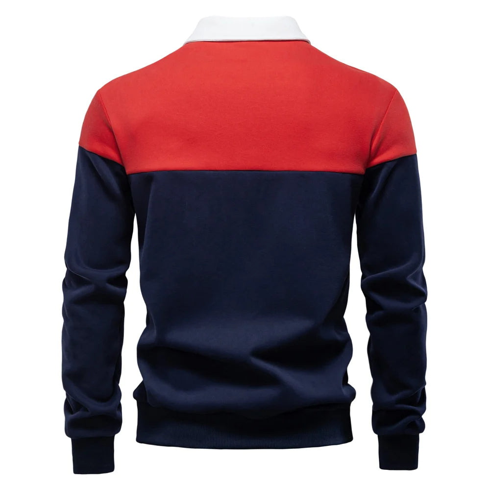 Long Sleeve Polo Sweatshirt