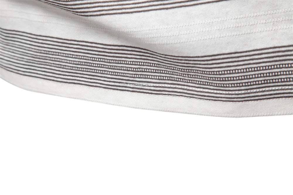 Striped Knit Polo Shirt