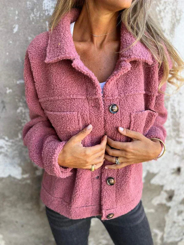 Claudia – Light Bouclé Jacket with Lapel