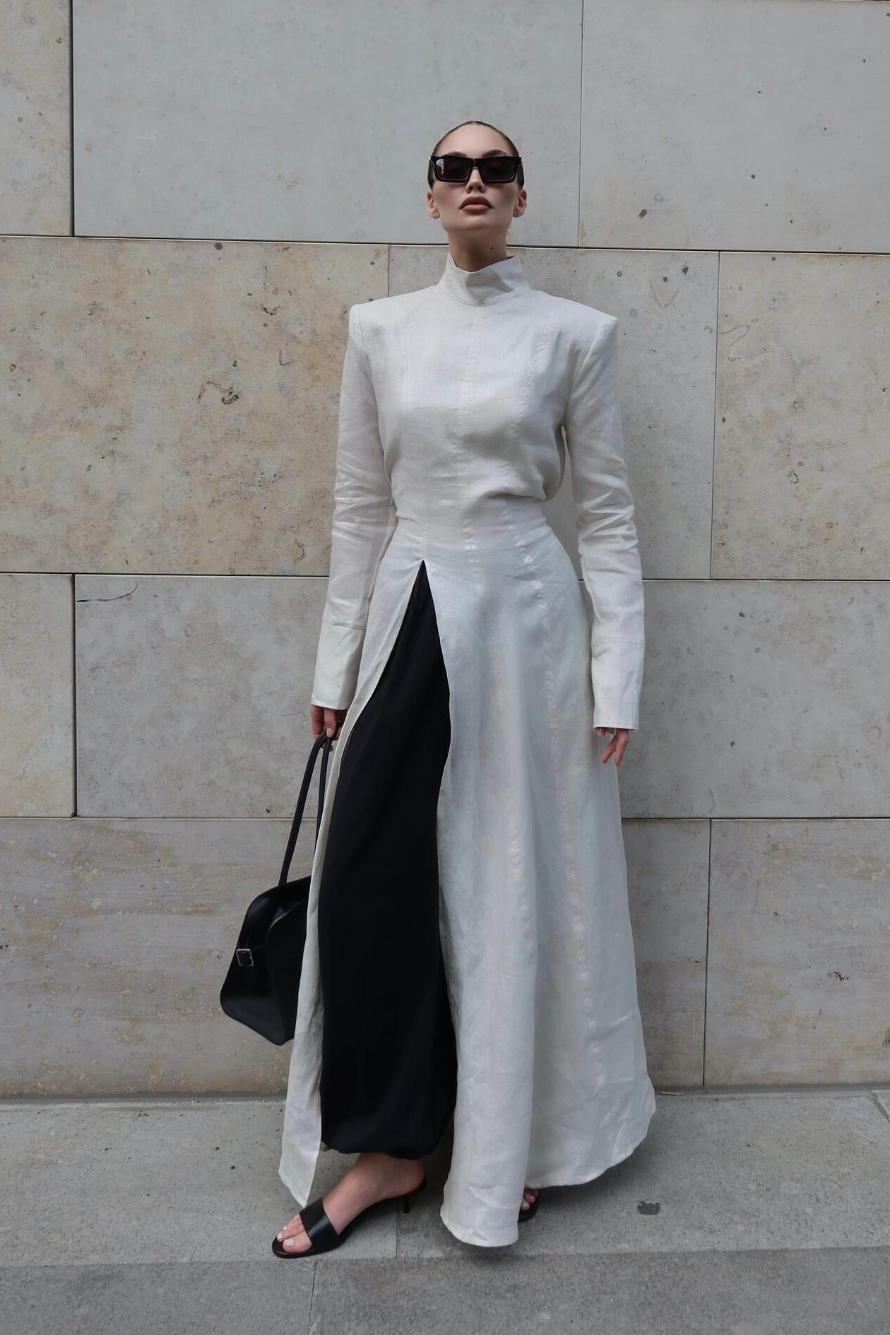 Marlowe & Co | Cady High Neck Long Sleeve Bodycon Maxi Dress