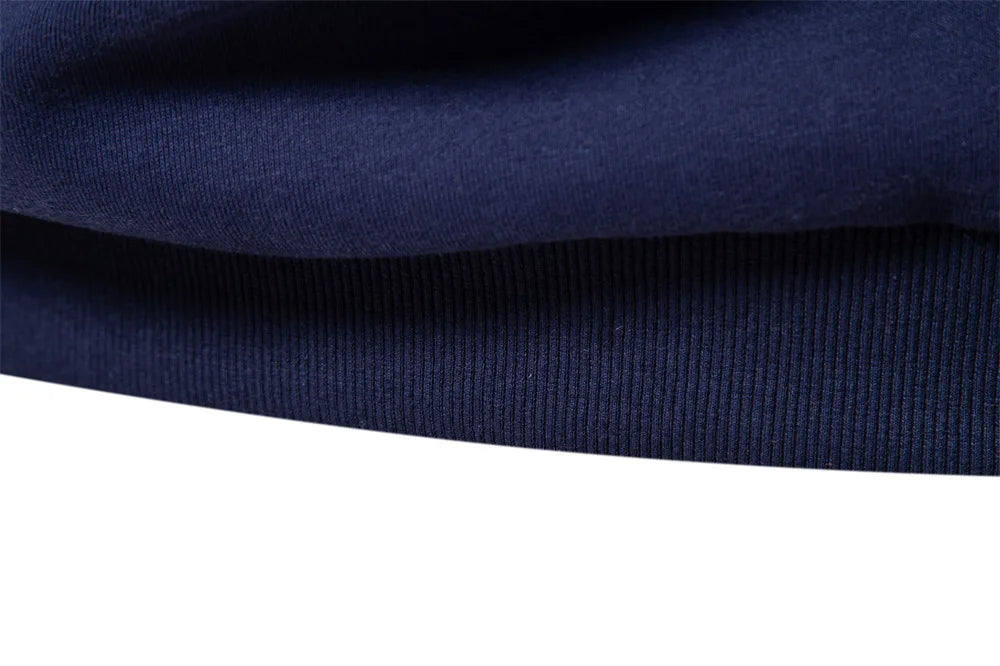 Cotton Blend Pullover Sweatshirt with Polo Neck