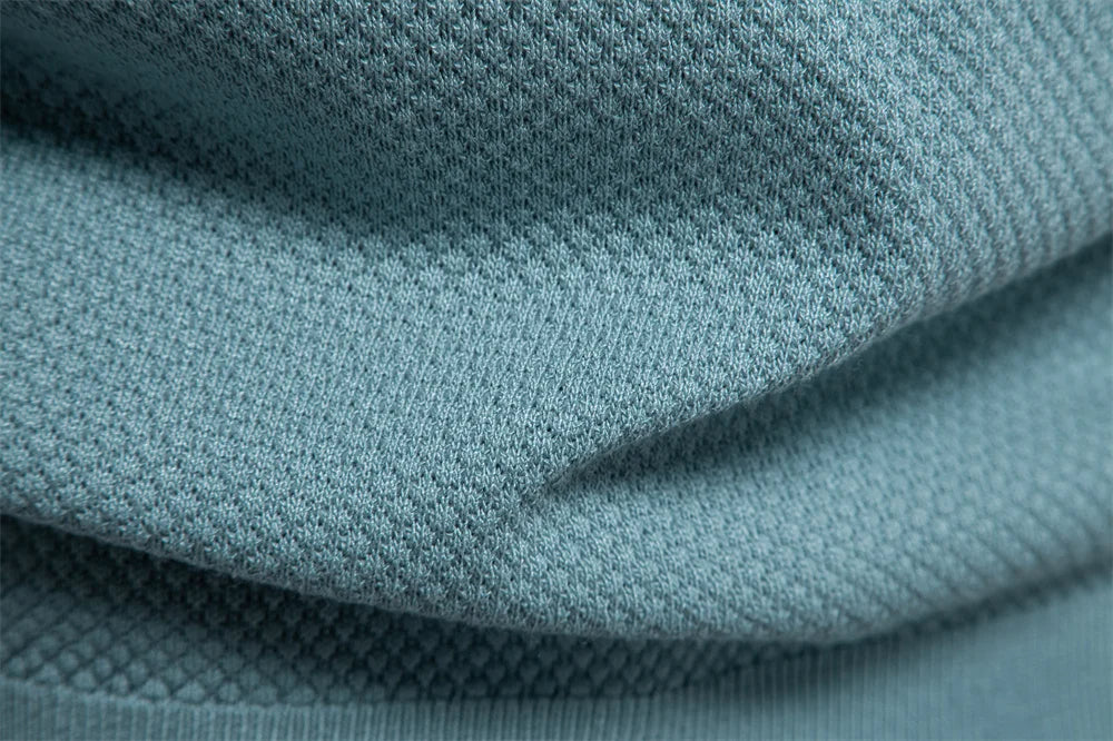 Textured Short Sleeve Polo Shirt with Open Placket Collar