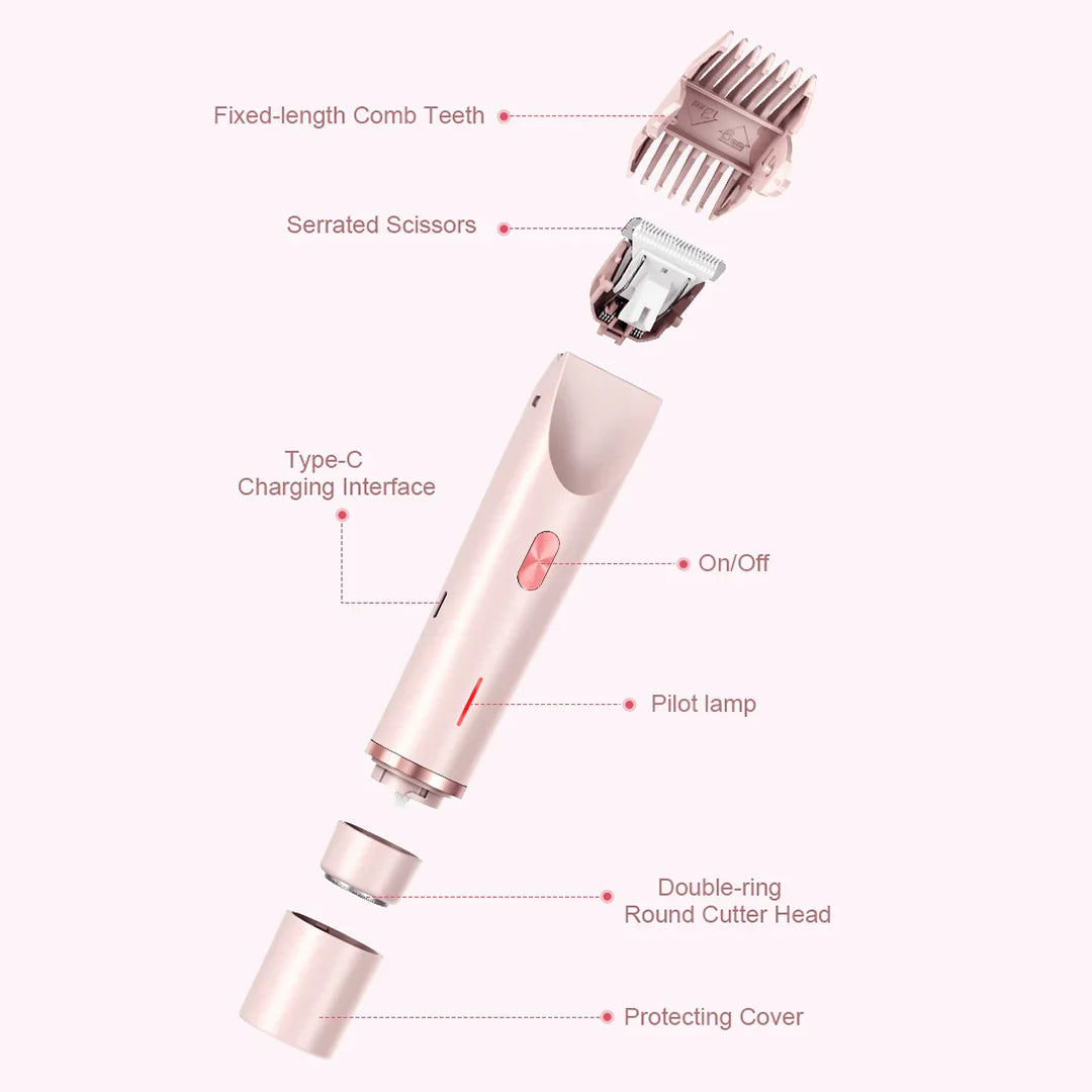 2 in 1 Painless Bikini Hair Trimmer