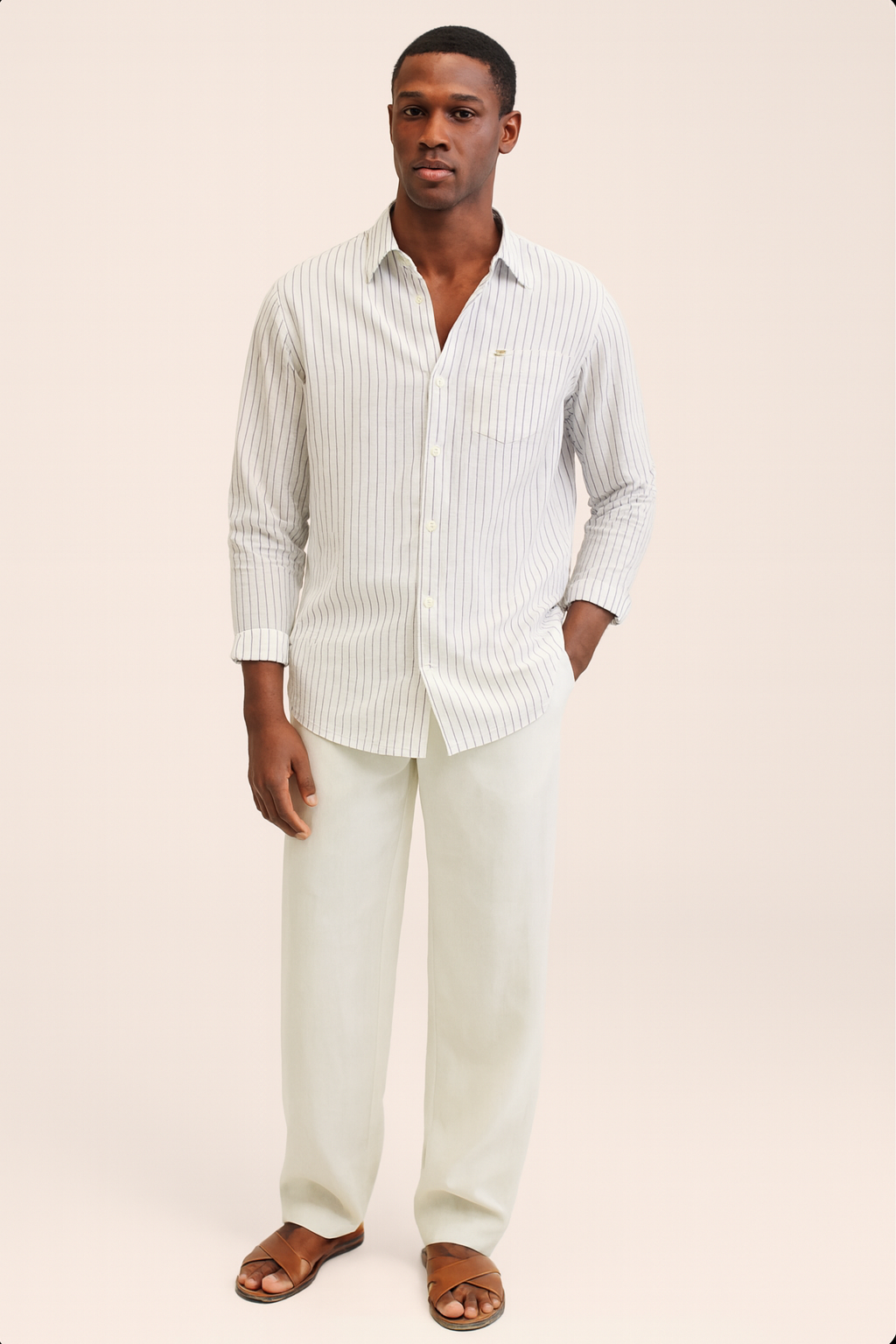 Cotton Striped Shirt Long-Sleeve