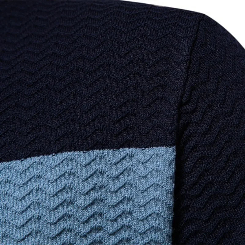 Striped Half Zip Polo Shirt in Short Sleeve