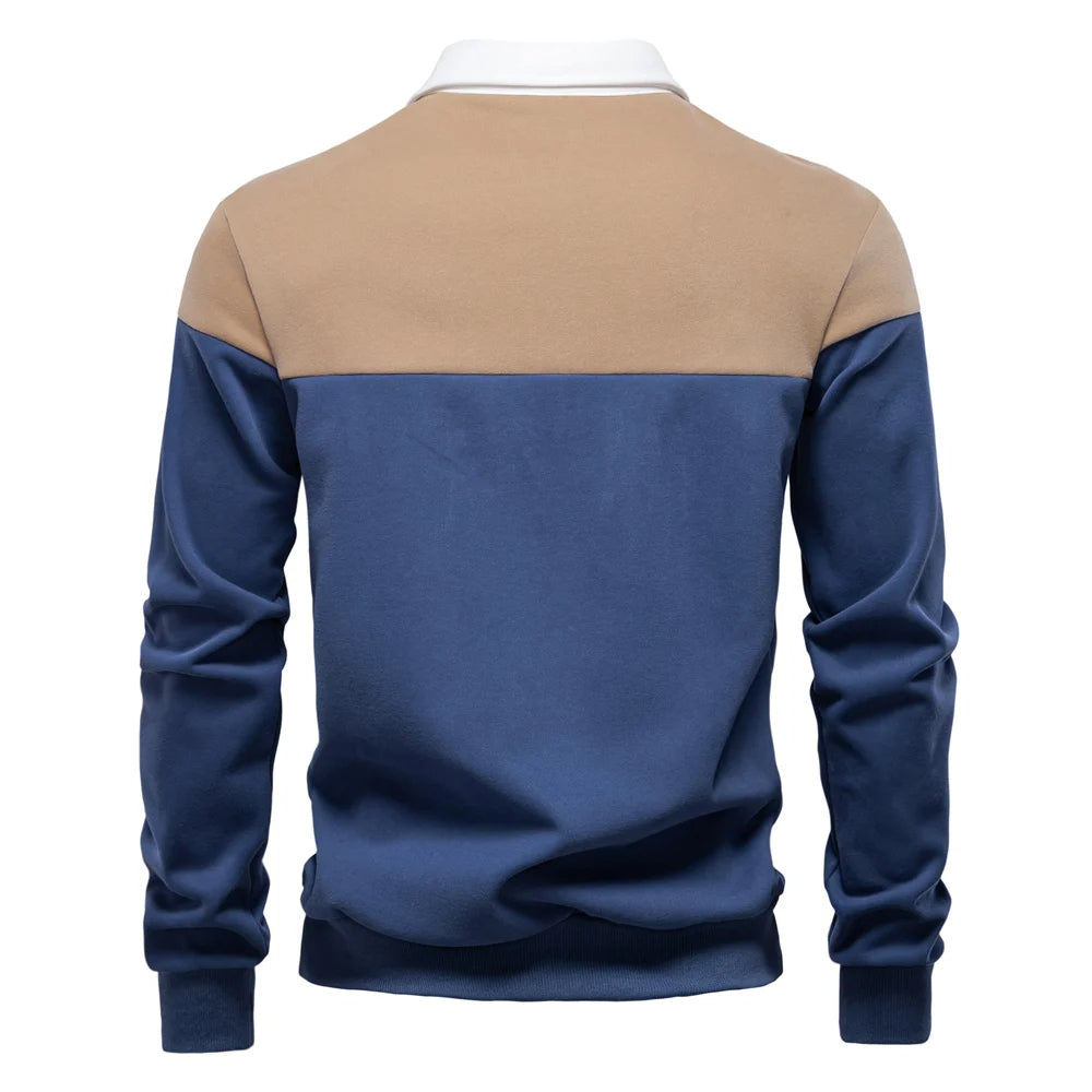Long Sleeve Polo Sweatshirt