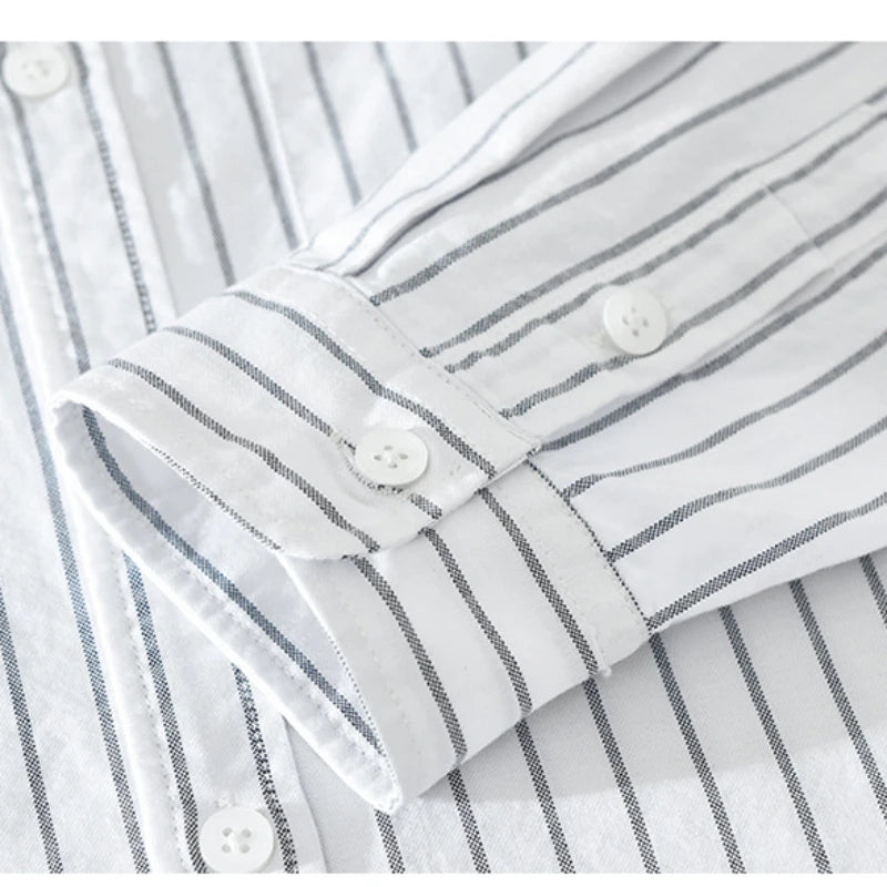 Cotton Striped Shirt Long-Sleeve