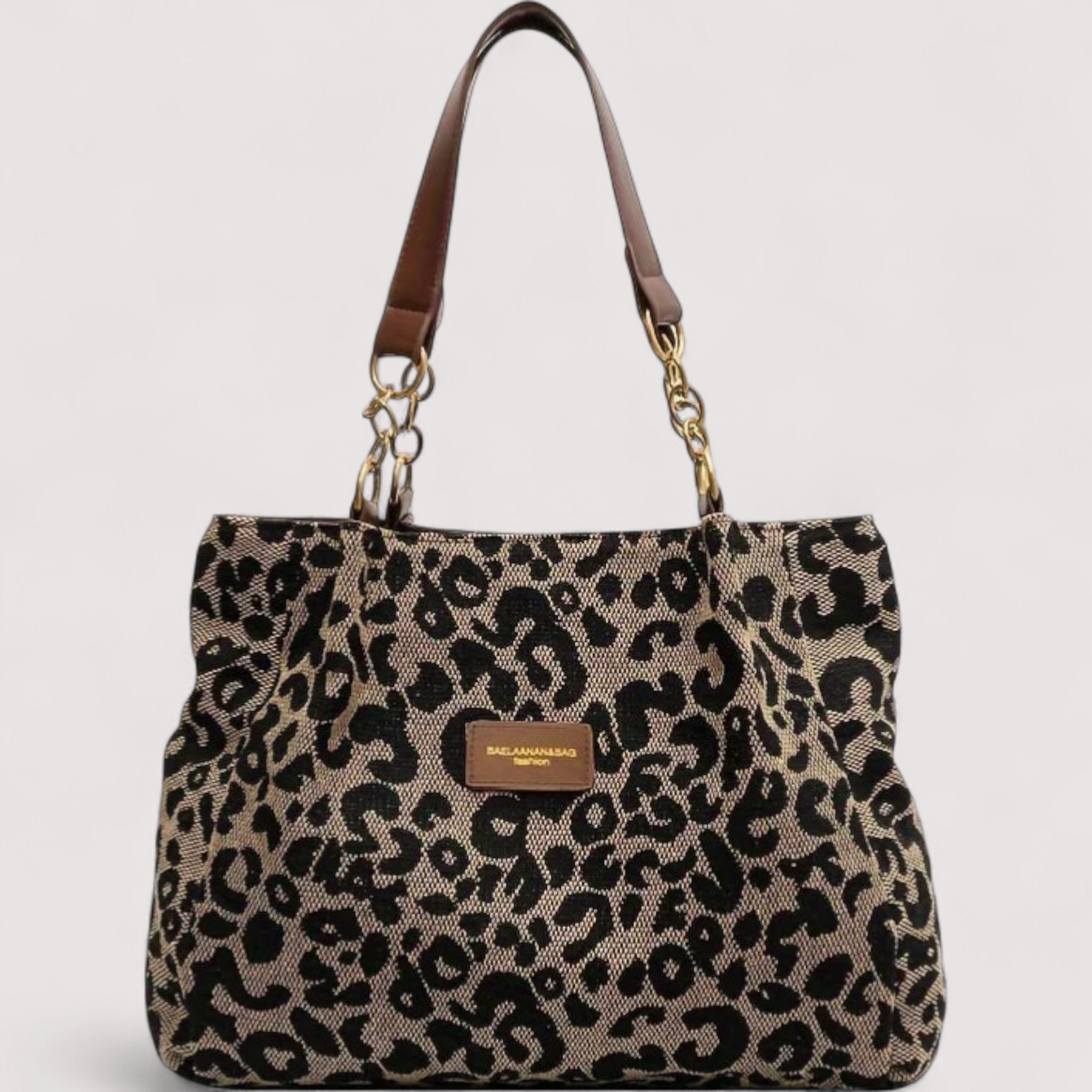 Sonia - Leopard Canvas Shopping Bag