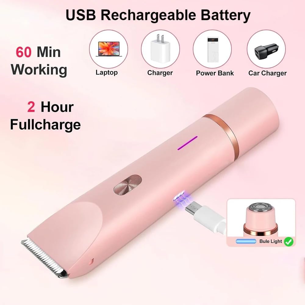 2 in 1 Painless Bikini Hair Trimmer