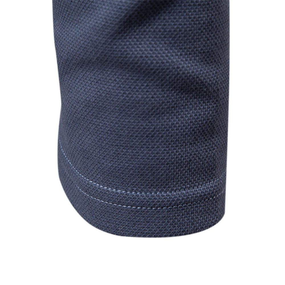 Long-Sleeve Polo Shirt with Collar