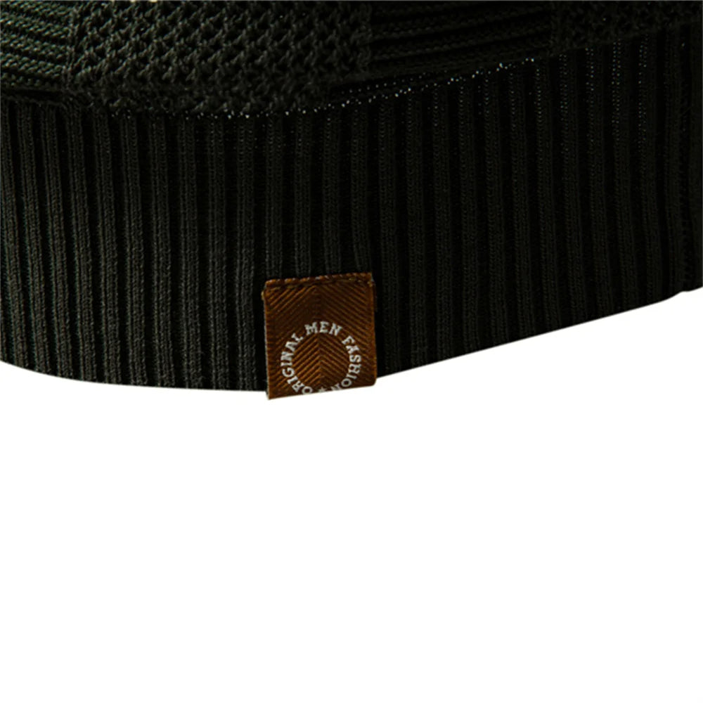 Solid Knit Mesh Polo Shirt