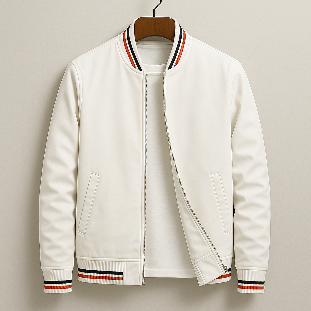Monsieur | Elegant Striped Bomber Jacket