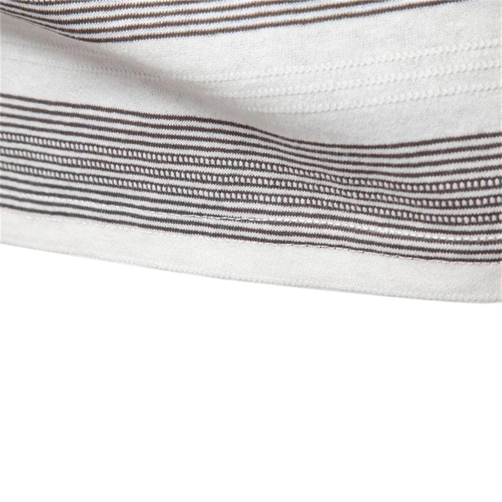 Striped Knit Polo Shirt