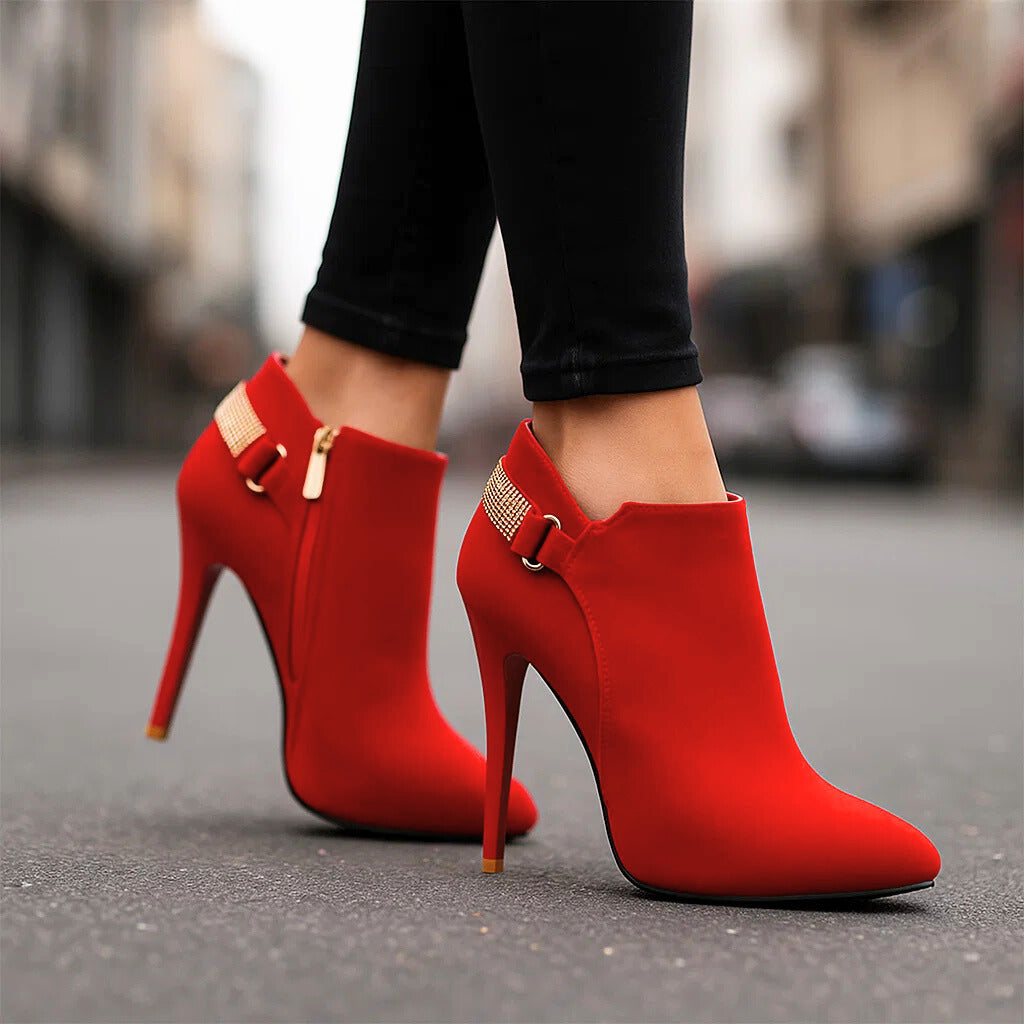 Raya™ Velvet-Suede Heel Boots