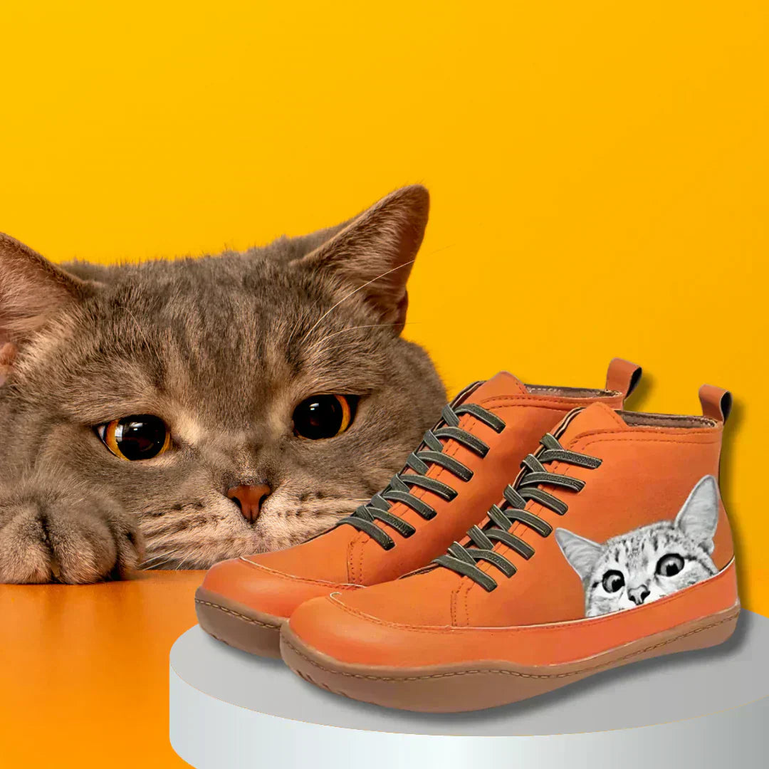 Mirie - Elegant Ankle Boots for Cat Lovers