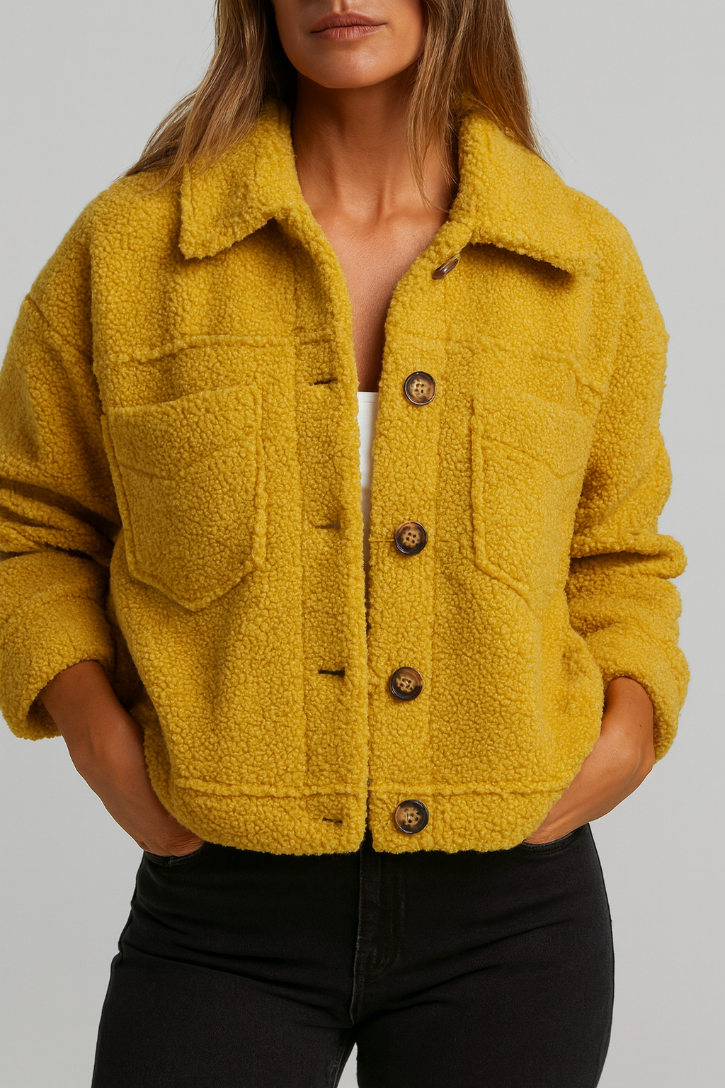 Claudia – Light Bouclé Jacket with Lapel