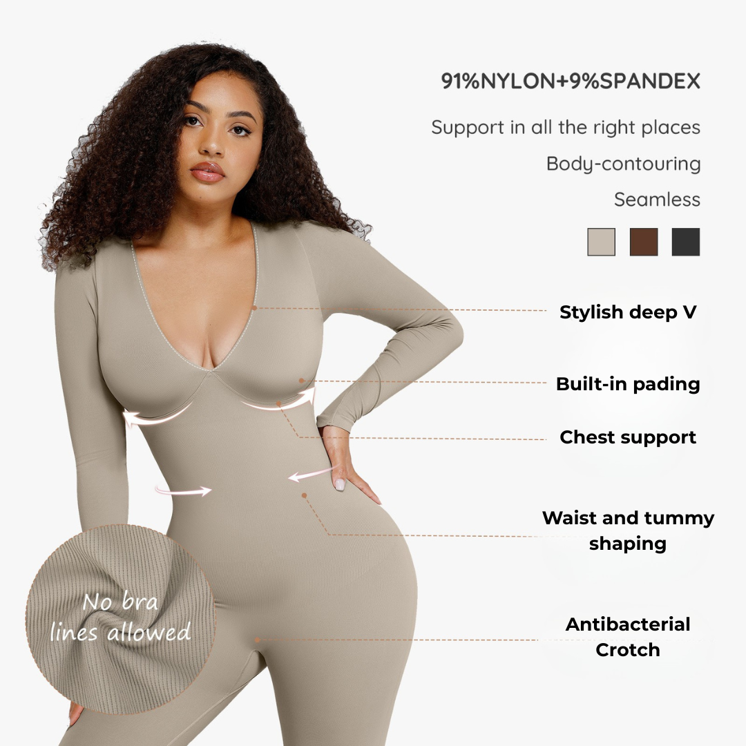 Camila Seamless Deep V Catsuit