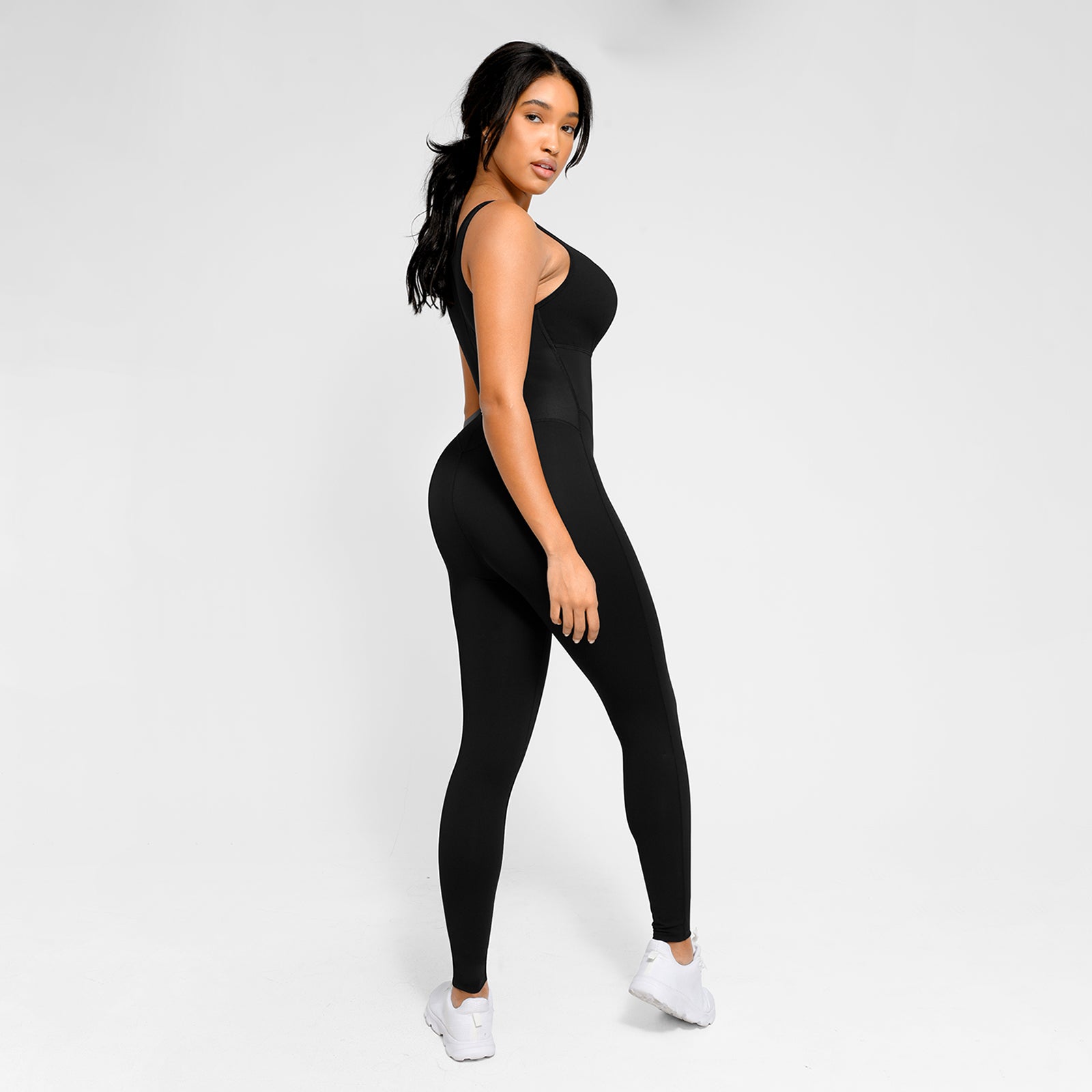 Juliette Zipper Front Slit Sports Jumpsuit