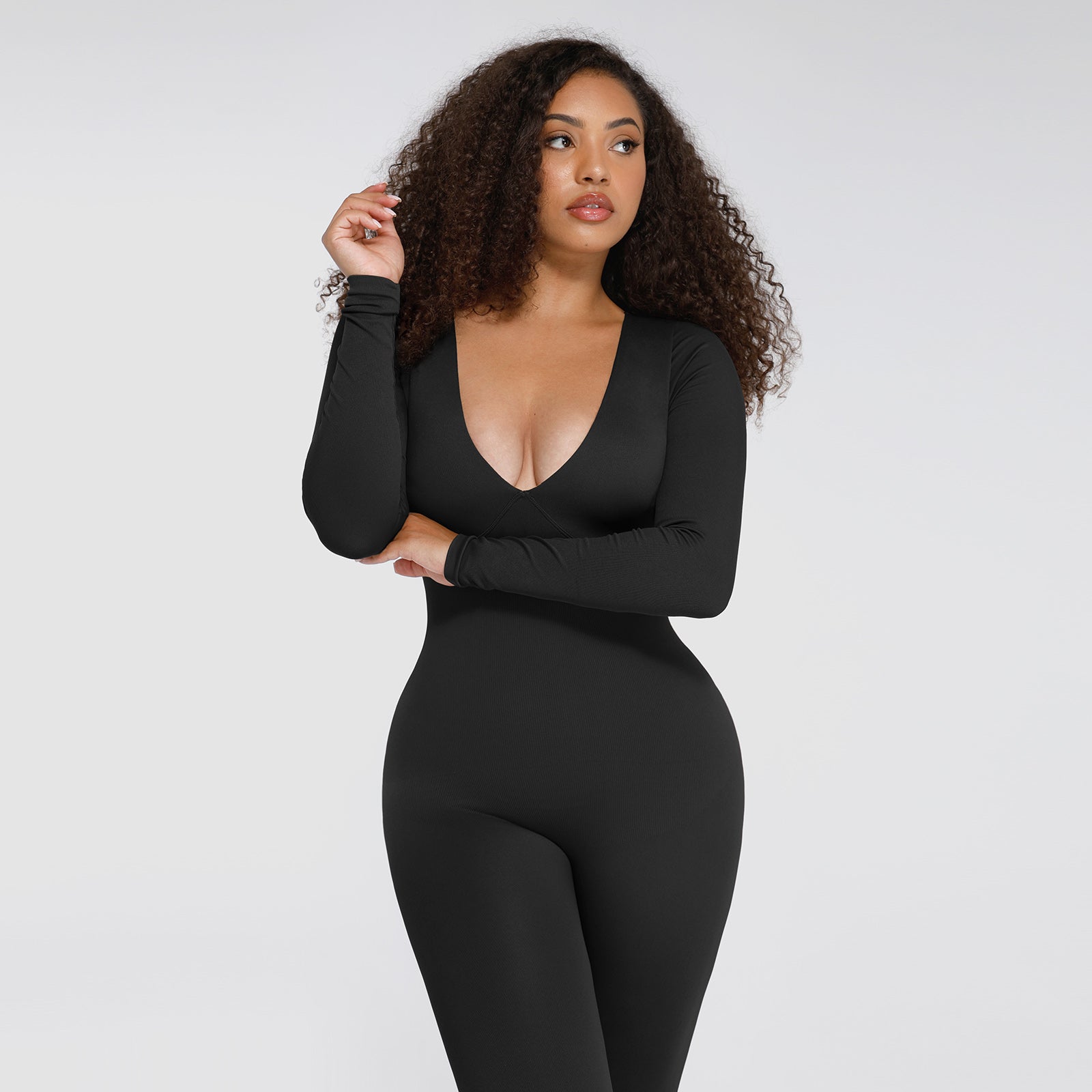 Camila Seamless Deep V Catsuit