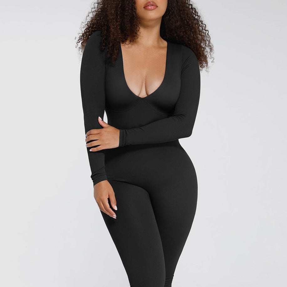 Camila Seamless Deep V Catsuit