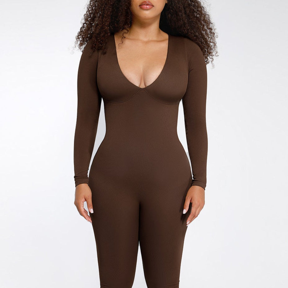 Camila Seamless Deep V Catsuit