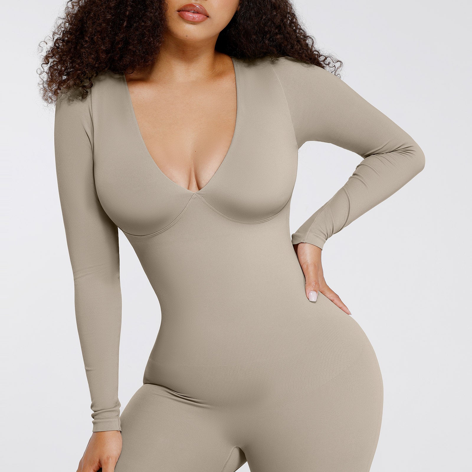Camila Seamless Deep V Catsuit