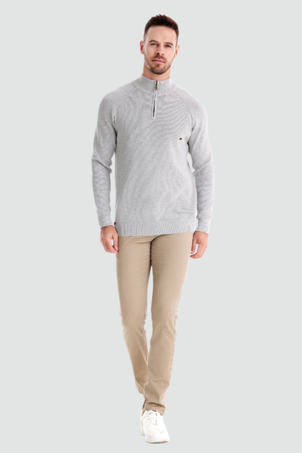 Lucio - Warm Zipper Knit Sweater
