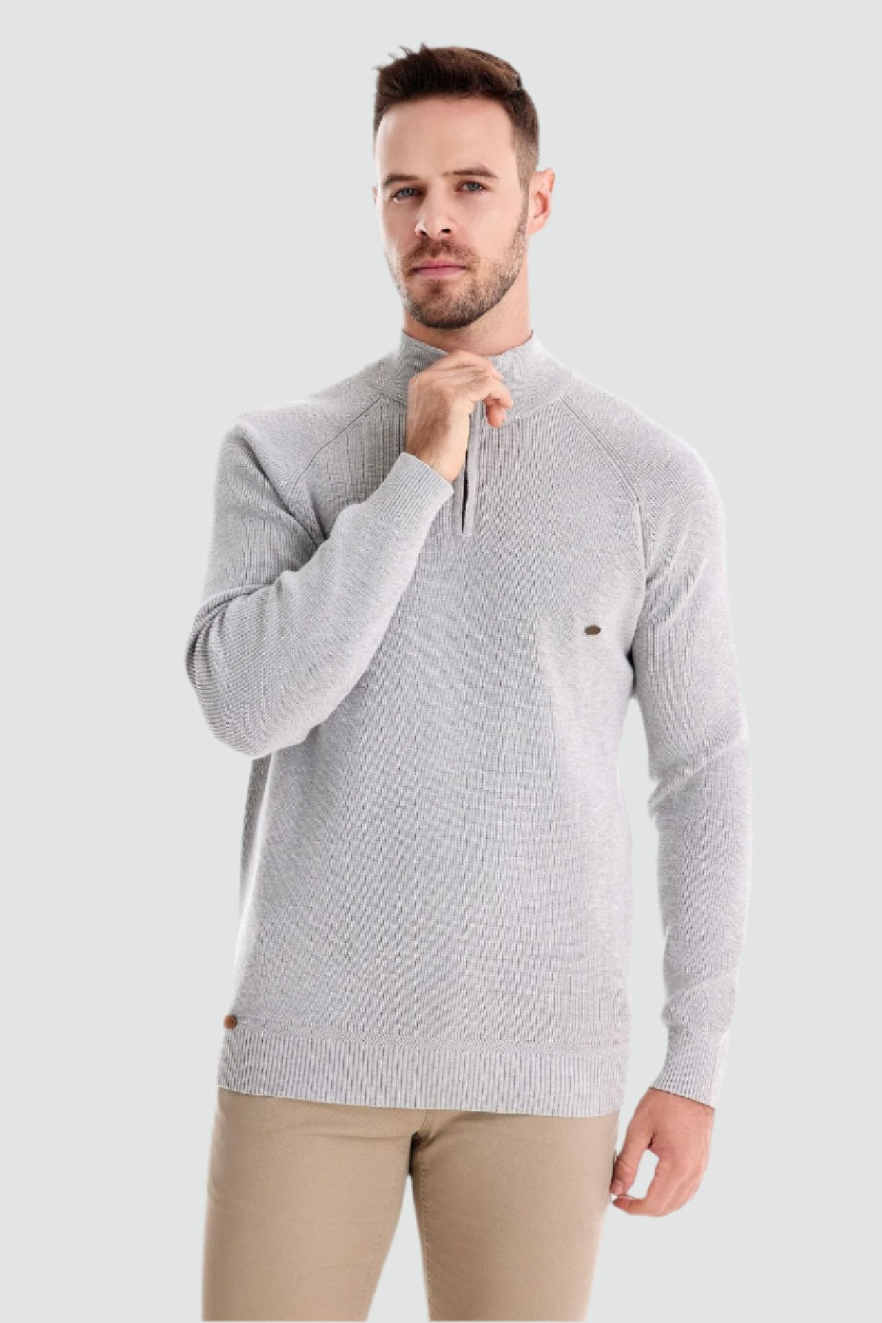 Lucio - Warm Zipper Knit Sweater