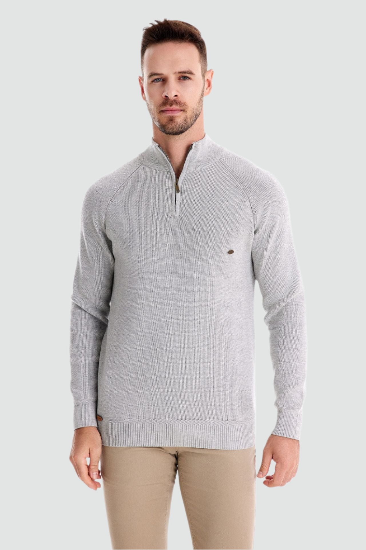 Lucio - Warm Zipper Knit Sweater