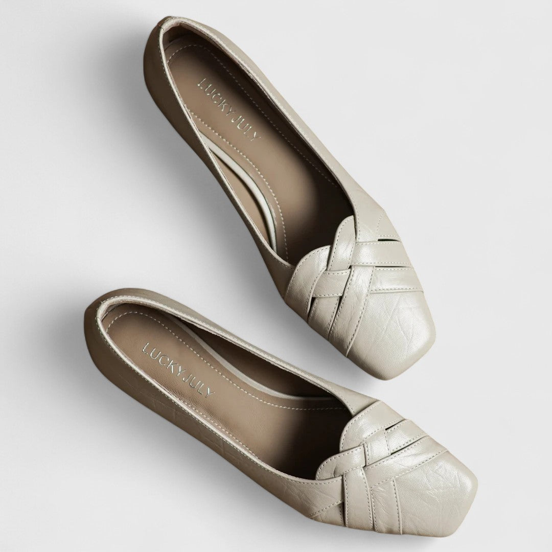 Tracey – Elegant Braided Low Heel Pumps