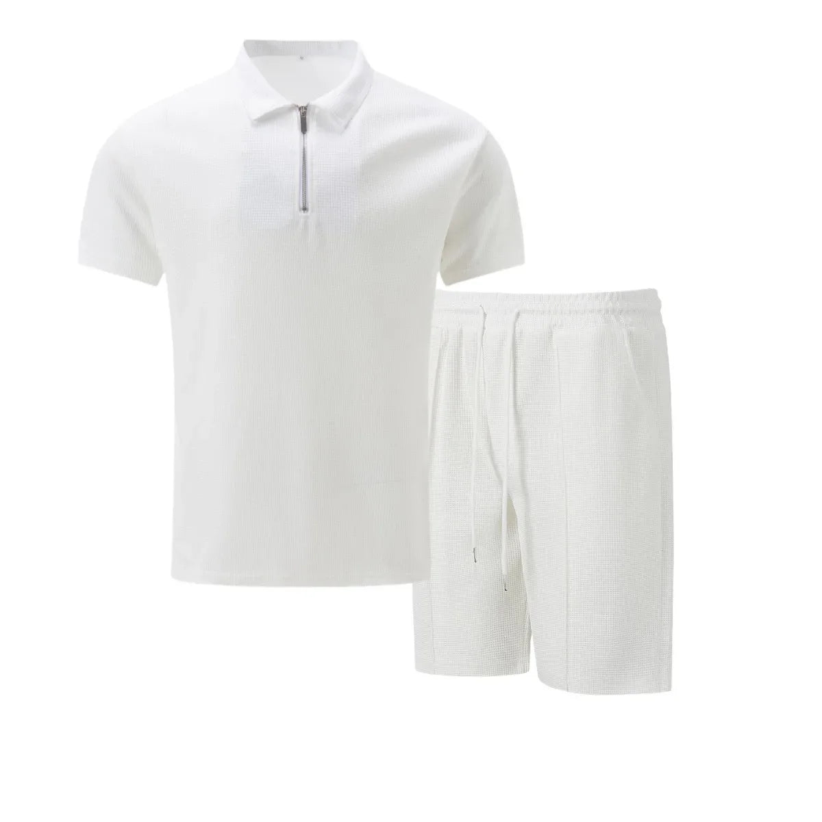 Short Sleeve Zip Polo with Matching Shorts Set