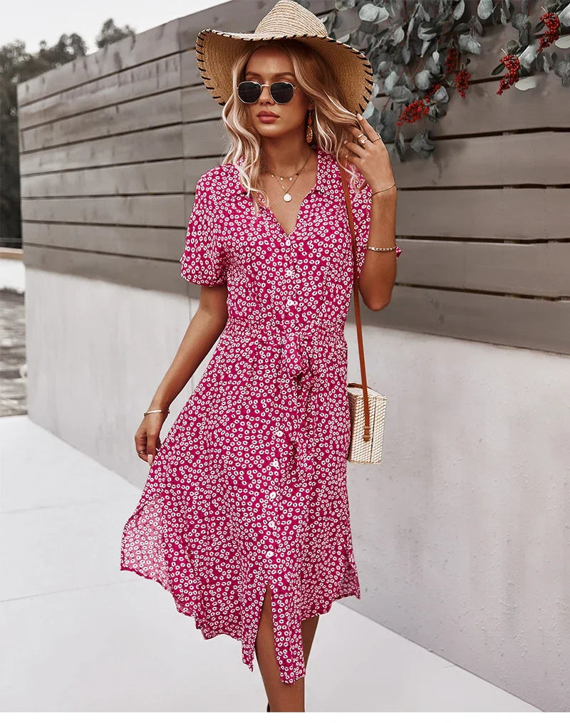 Selby - Floral Midi Dress for Women