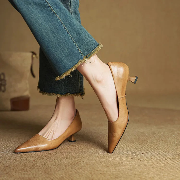 Marlowe & Co | Anok Genuine Leather Heels