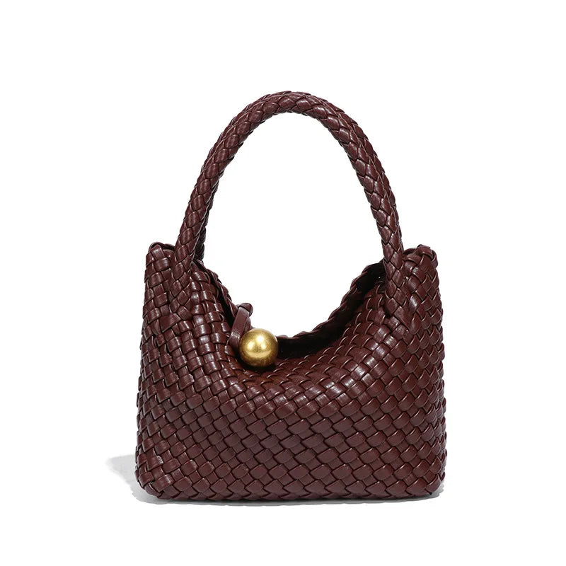 ASTRID™ | Elegant Leather Bag with Gold Accents