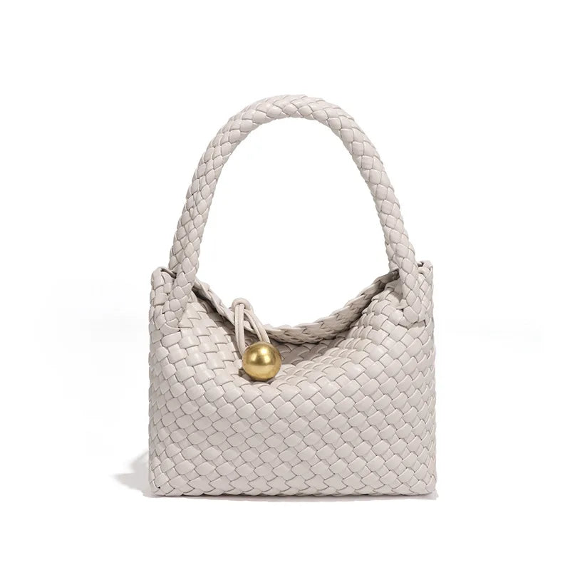 ASTRID™ | Elegant Leather Bag with Gold Accents