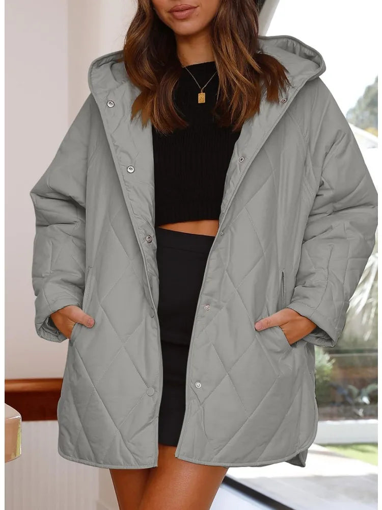 Aria - Quilted Oversized Hooded Coat