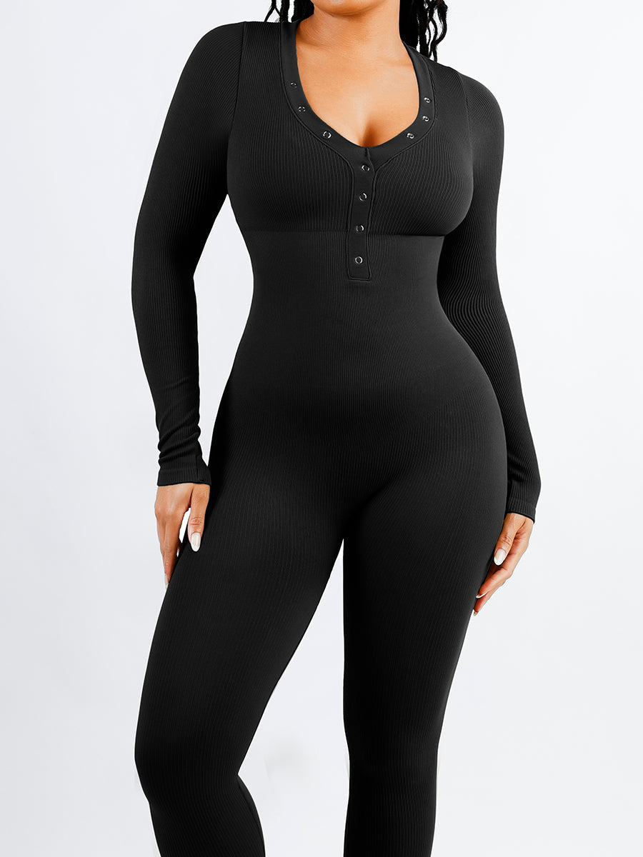 Rosalia Deep V-Neck High Stretch Jumpsuit