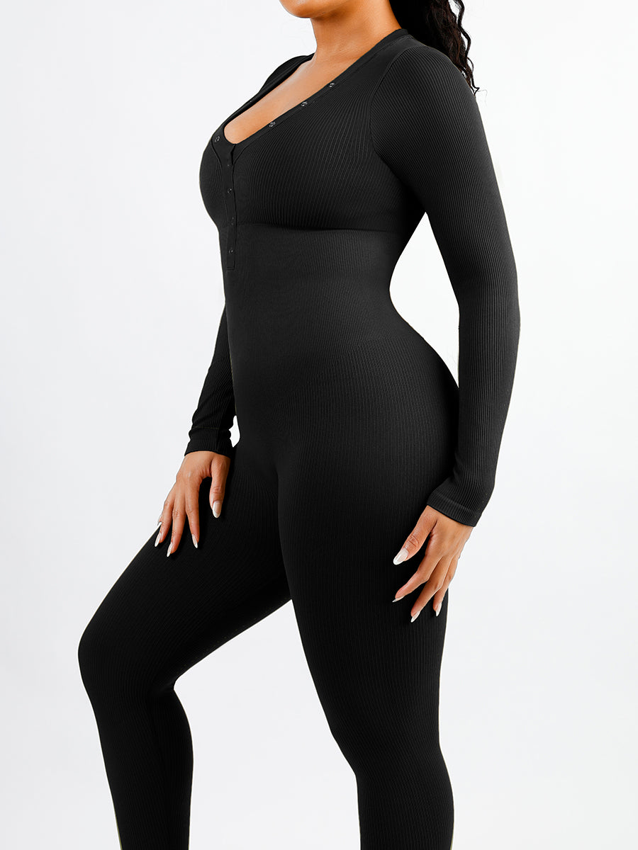 Rosalia Deep V-Neck High Stretch Jumpsuit