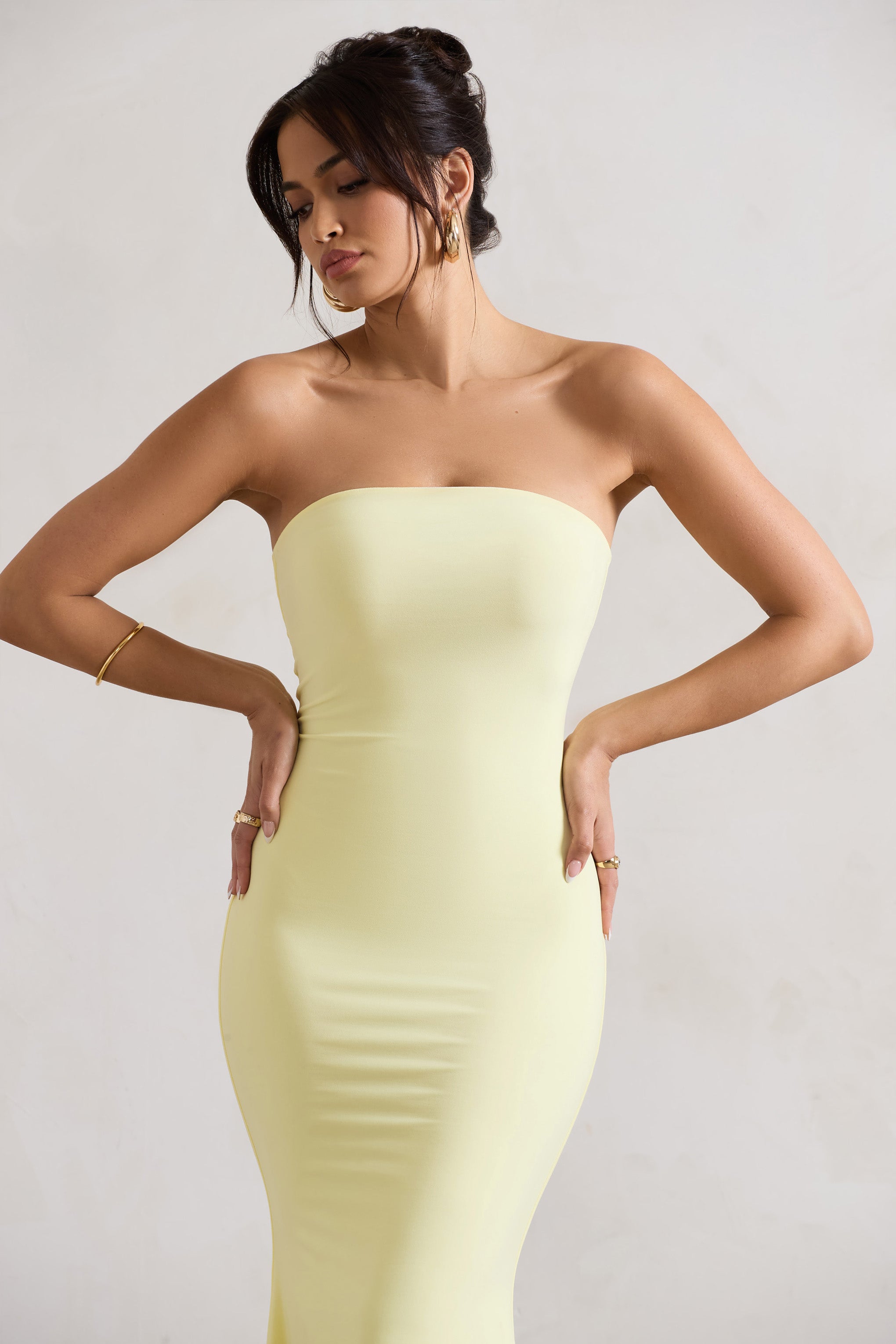 Ceremony | Lemon Bandeau Maxi Dress