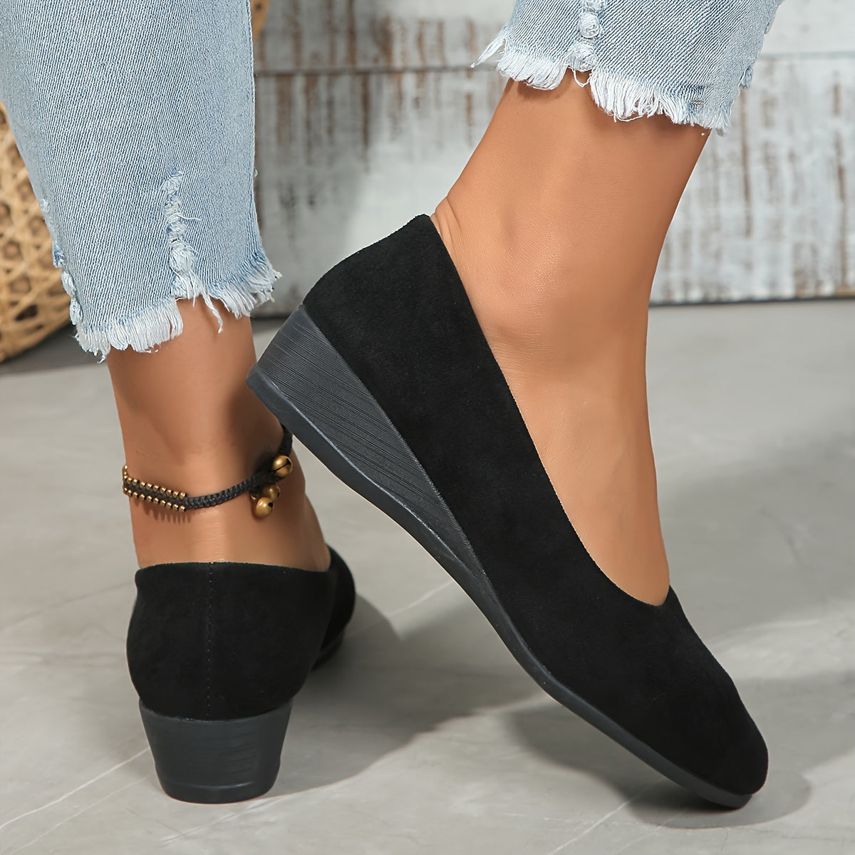 Éliane™ | Elegant Comfort Wedge Loafers