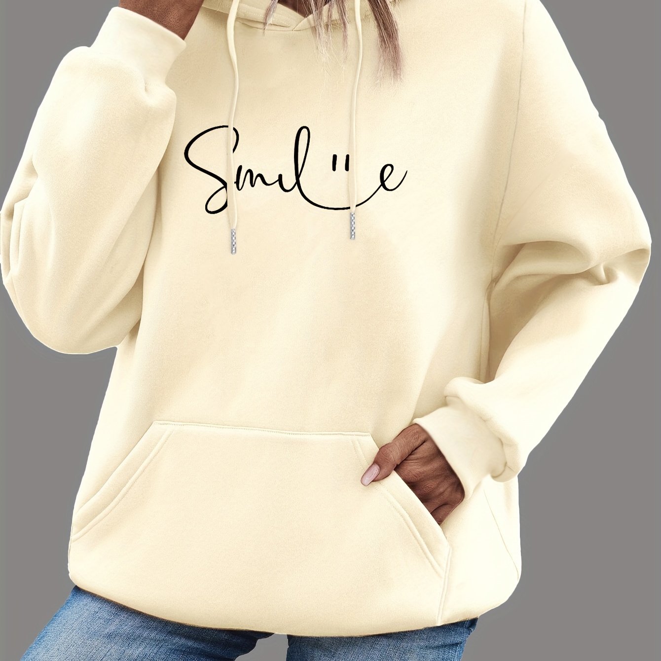 Lea™ | Smile Hoodie with Good Vibes