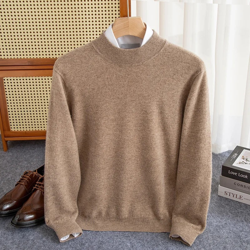 Charlie - Premium Wool Half-Turtleneck Sweater