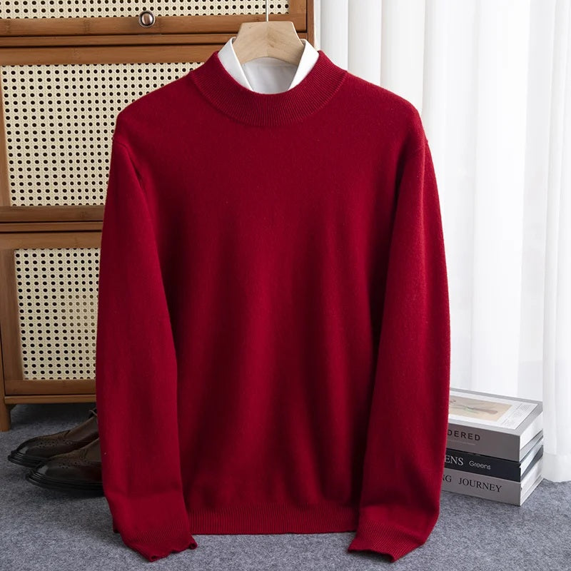 Charlie - Premium Wool Half-Turtleneck Sweater