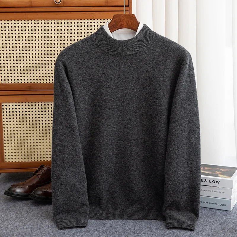 Charlie - Premium Wool Half-Turtleneck Sweater