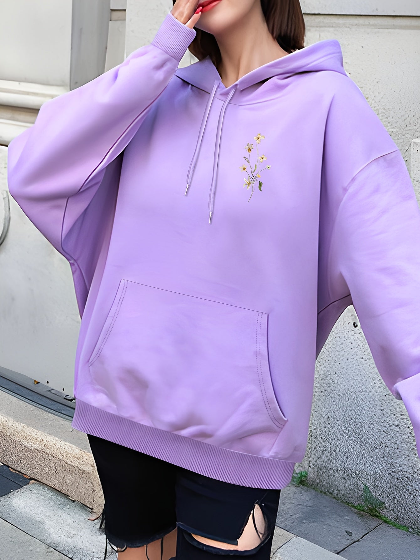 Alva™ | Floral Print Hoodie for Relaxed Moments