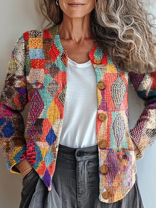 Alma | Colorful and Stylish Patchwork Jacket for All Occasions