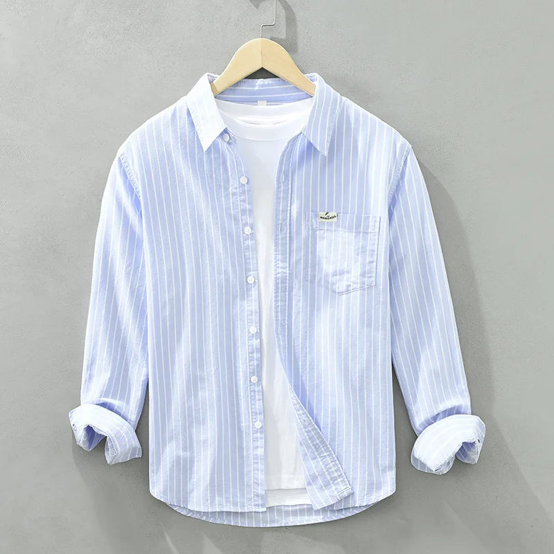 Cotton Striped Shirt Long-Sleeve