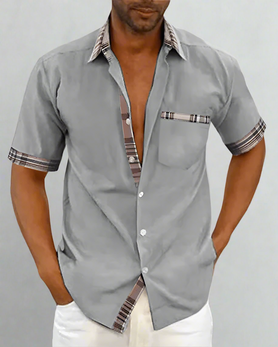 Lukas - Classic Men's Shirt Made from Breathable Fabric